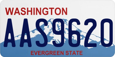 WA license plate AAS9620