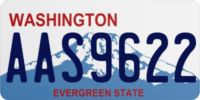 WA license plate AAS9622