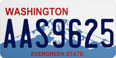 WA license plate AAS9625
