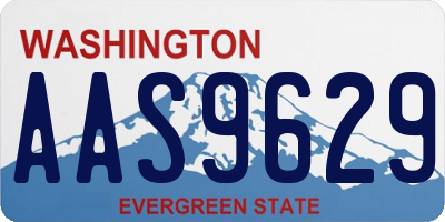 WA license plate AAS9629
