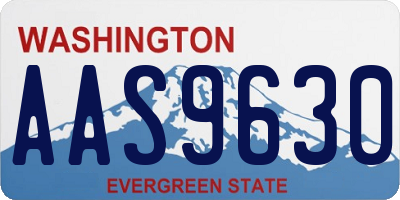 WA license plate AAS9630