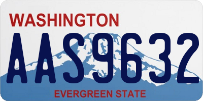 WA license plate AAS9632