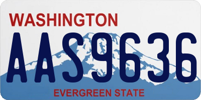 WA license plate AAS9636