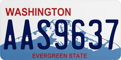 WA license plate AAS9637