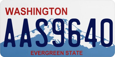 WA license plate AAS9640