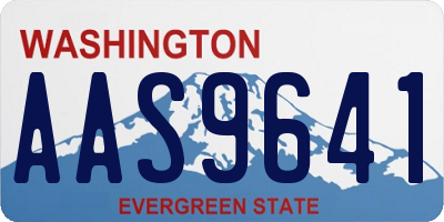 WA license plate AAS9641