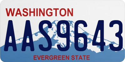 WA license plate AAS9643