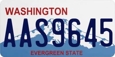 WA license plate AAS9645