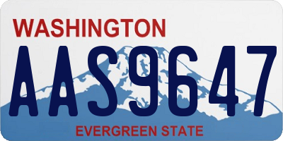 WA license plate AAS9647