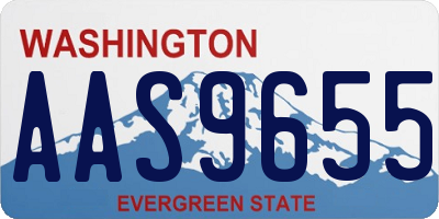 WA license plate AAS9655