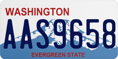 WA license plate AAS9658
