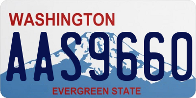 WA license plate AAS9660