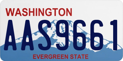 WA license plate AAS9661