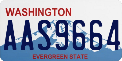 WA license plate AAS9664