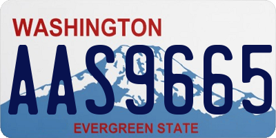 WA license plate AAS9665
