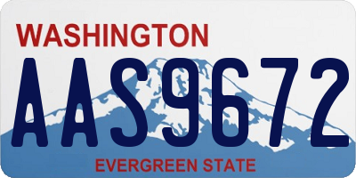 WA license plate AAS9672