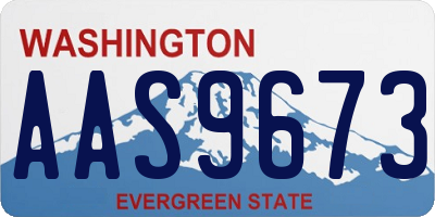WA license plate AAS9673