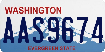 WA license plate AAS9674
