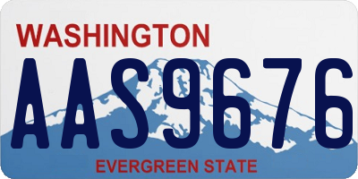 WA license plate AAS9676
