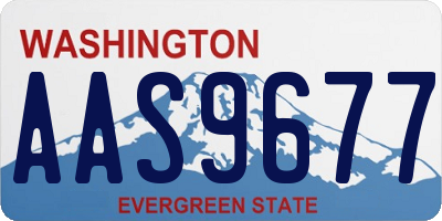 WA license plate AAS9677