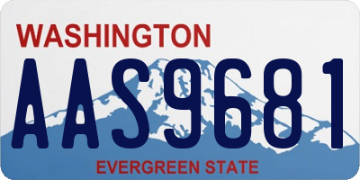 WA license plate AAS9681