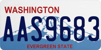 WA license plate AAS9683