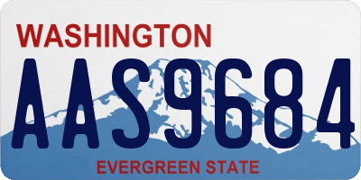 WA license plate AAS9684