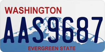 WA license plate AAS9687