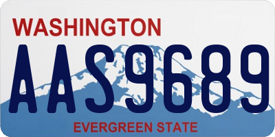 WA license plate AAS9689