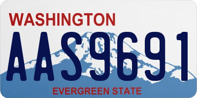 WA license plate AAS9691