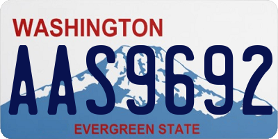 WA license plate AAS9692