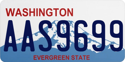 WA license plate AAS9699