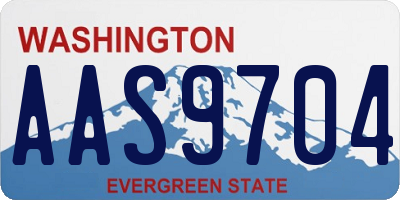 WA license plate AAS9704
