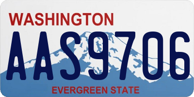 WA license plate AAS9706