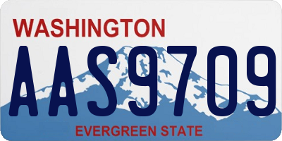 WA license plate AAS9709