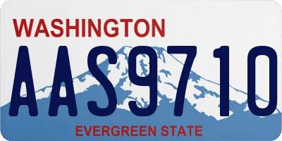 WA license plate AAS9710