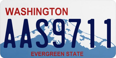 WA license plate AAS9711