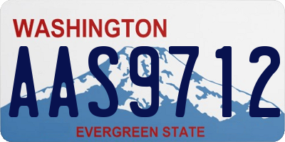 WA license plate AAS9712