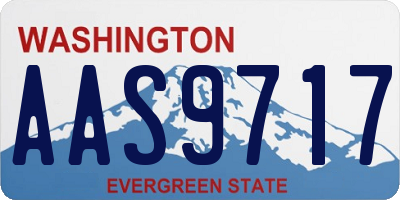 WA license plate AAS9717
