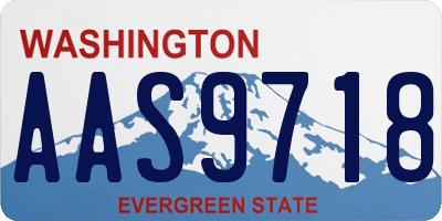 WA license plate AAS9718