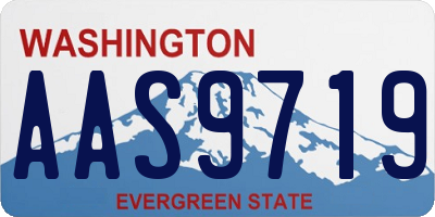 WA license plate AAS9719