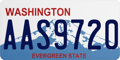 WA license plate AAS9720
