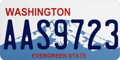 WA license plate AAS9723