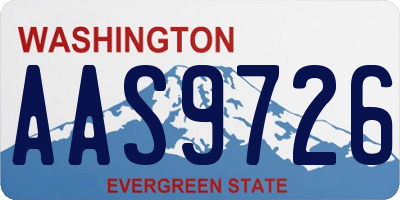 WA license plate AAS9726