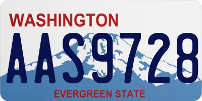 WA license plate AAS9728
