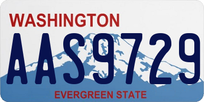 WA license plate AAS9729