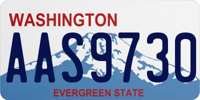 WA license plate AAS9730