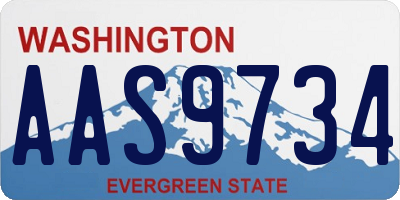 WA license plate AAS9734