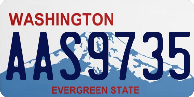 WA license plate AAS9735