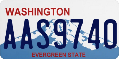 WA license plate AAS9740